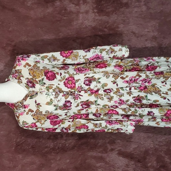 Jodifl Floral Maxi Shirt Dress - Picture 1 of 8